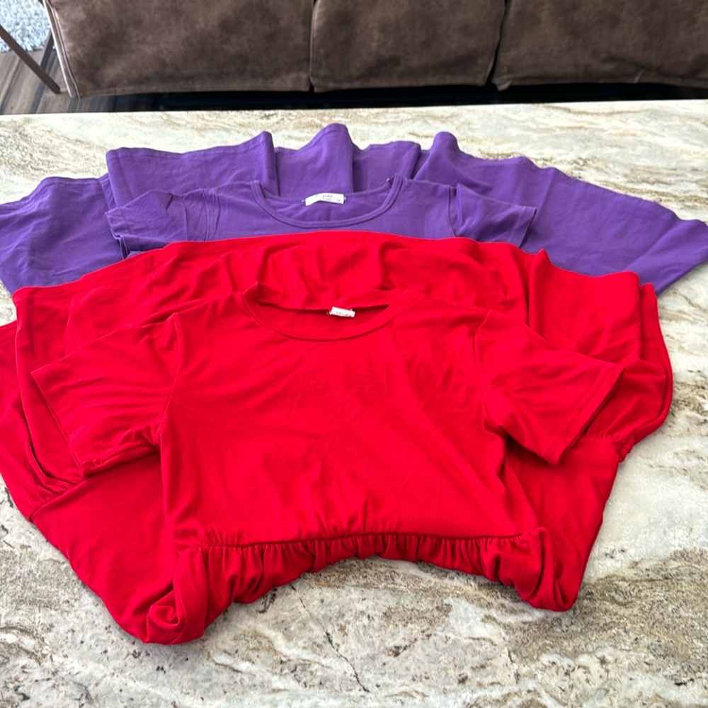 2 Girls short sleeve dresses!